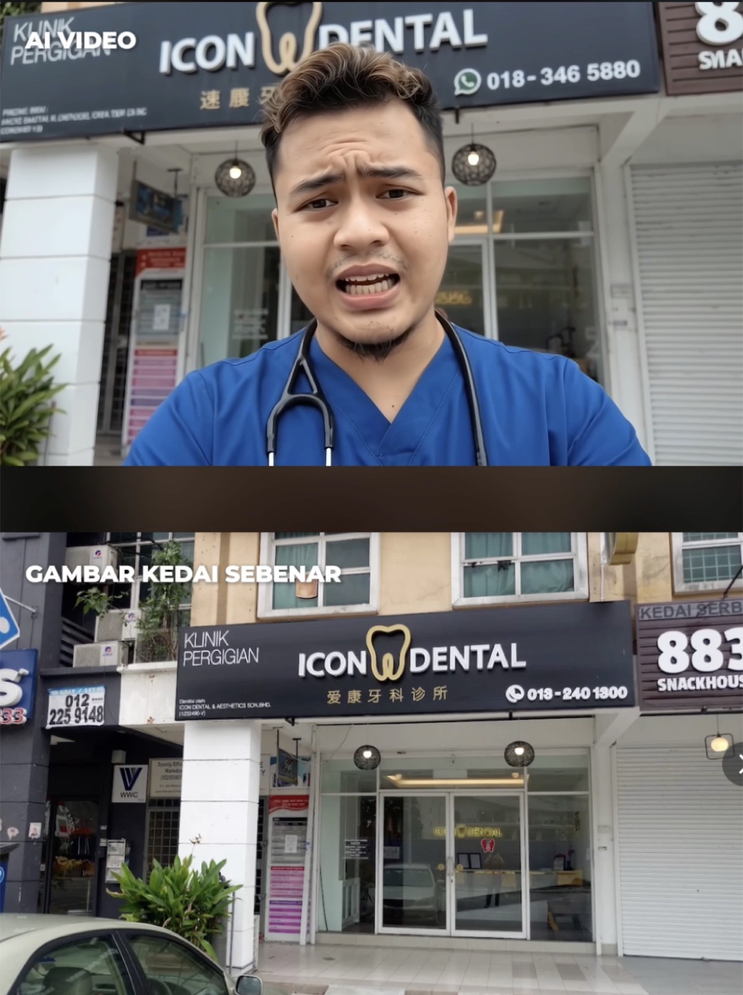 Contoh character dan scene di lokasi klinik