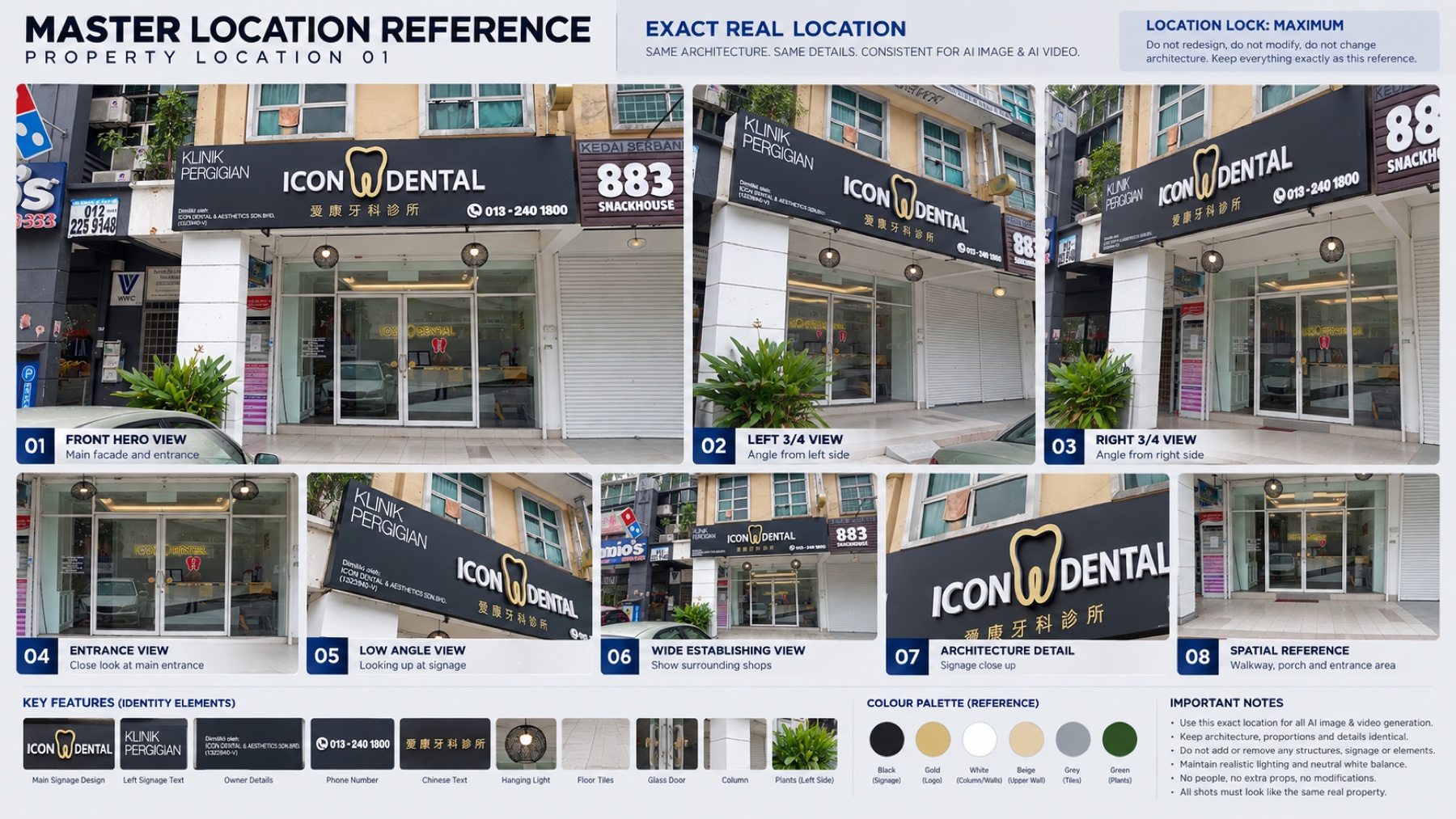 Location reference sheet Icon Dental